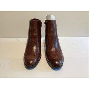 naturalizer women’s boots 6.5 lailah ankle brown croco